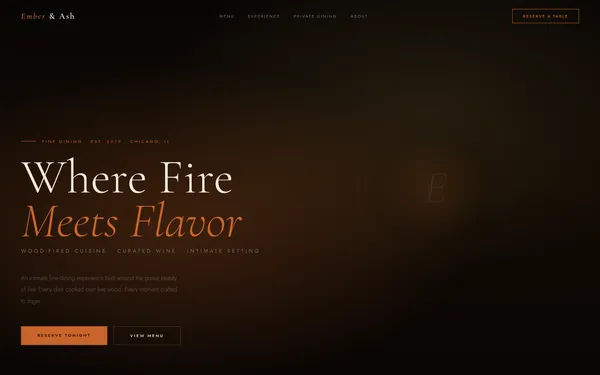 Ember and Ash homepage